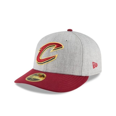 Cleveland Cavaliers Gorra | New Era NBA Heather Low Profile 59fifty Fitted Cap Mexico - Grises